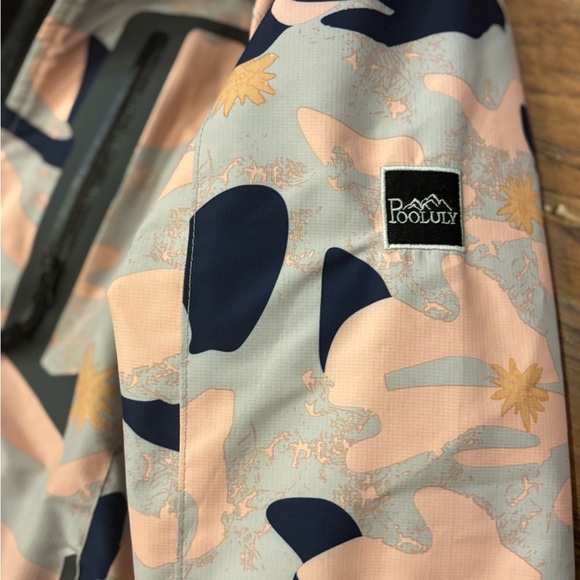 Pooluly Women’s Camo Snow/ski Jacket Pink Blue Floral Insulated Hooded Size sm - Picture 6 of 15